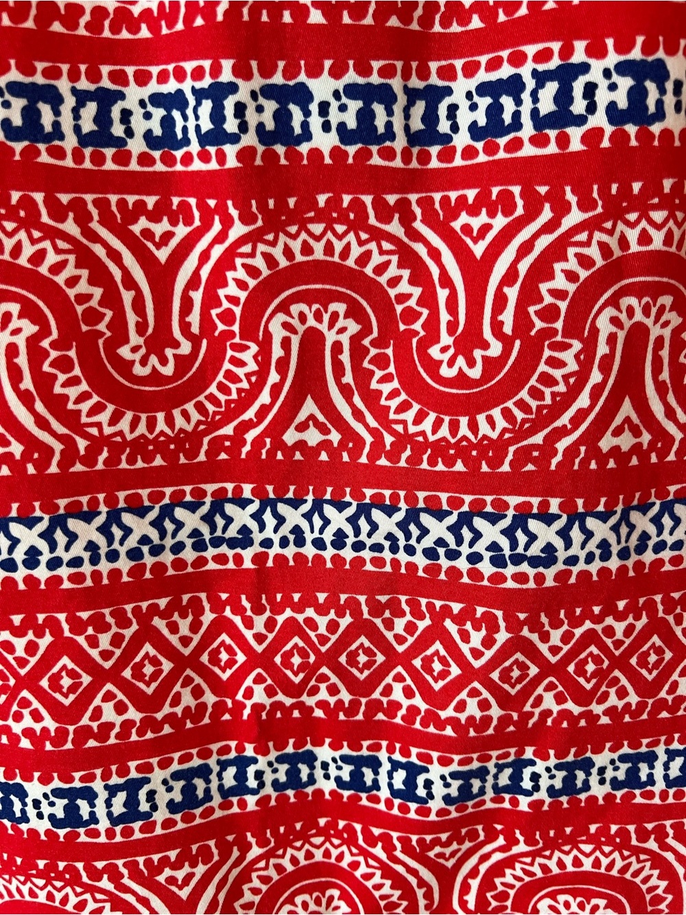 Vineyard Vines Red & Navy Sleeveless Patterned Shift Dress. Size 12 - Picture 3 of 9